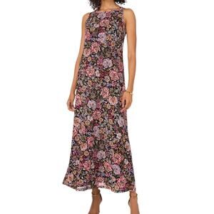 Vince Camuto Women’s Floral Sleeveless Keyhole Back Maxi Dress Multi Size S